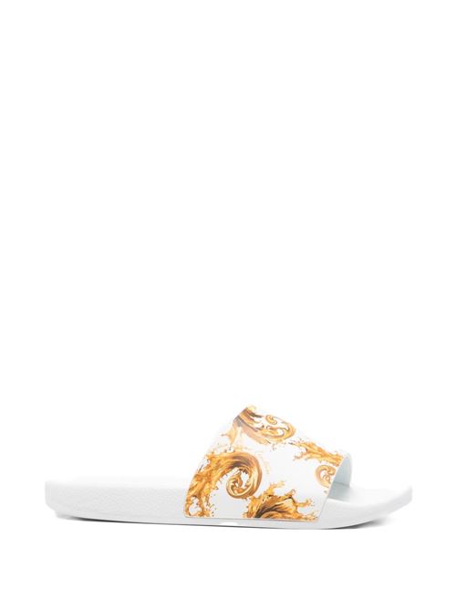 Ciabatta uomo con stampa barocca Versace jeans Couture | 80YA3SQ4ZS365G03